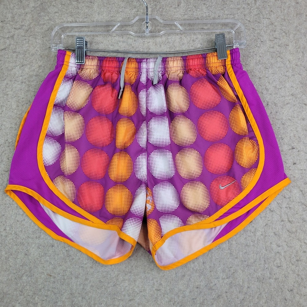 Nike Dri-FIT Tempo Running Shorts Womens S Purple Orange Lined 455702-519